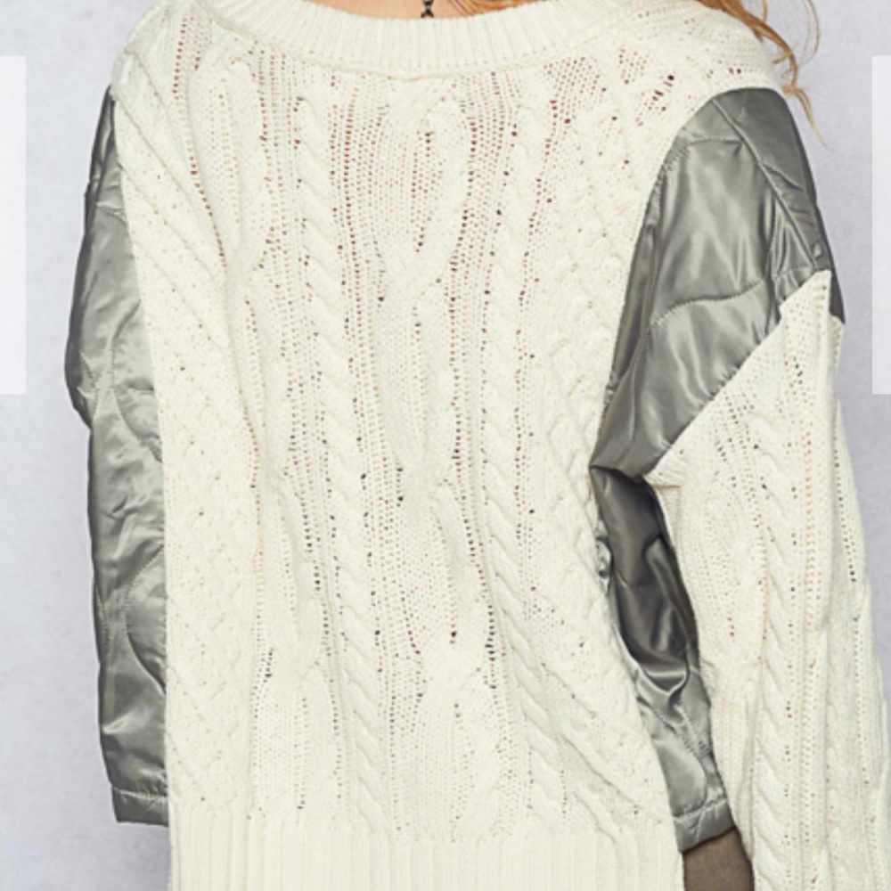 POL Cozy Cream V-Neck Sweater - Picture 5 of 7